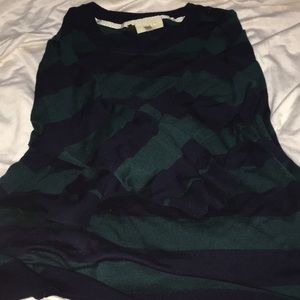 Modcloth navy & green striped sweater.